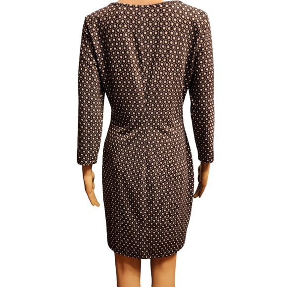Abstract Pattern Long Sleeve Mini Dress - Picture 4 of 10
